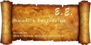 Buczák Emiliána névjegykártya